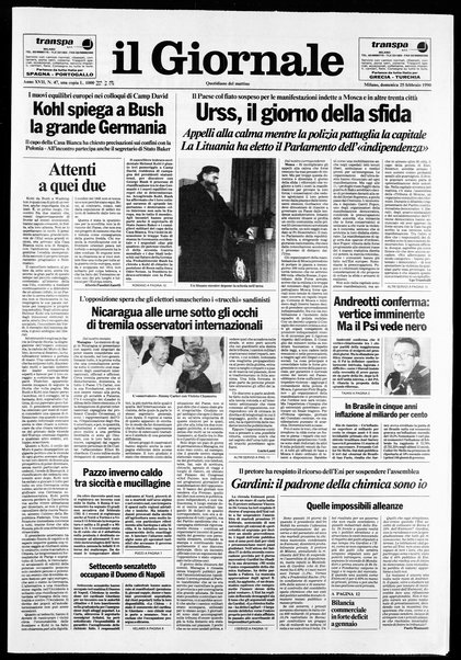 Il giornale : quotidiano del mattino